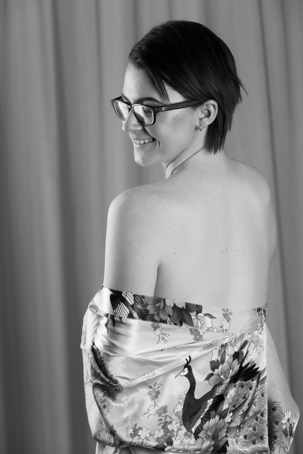 Danielle boudoir in black and white